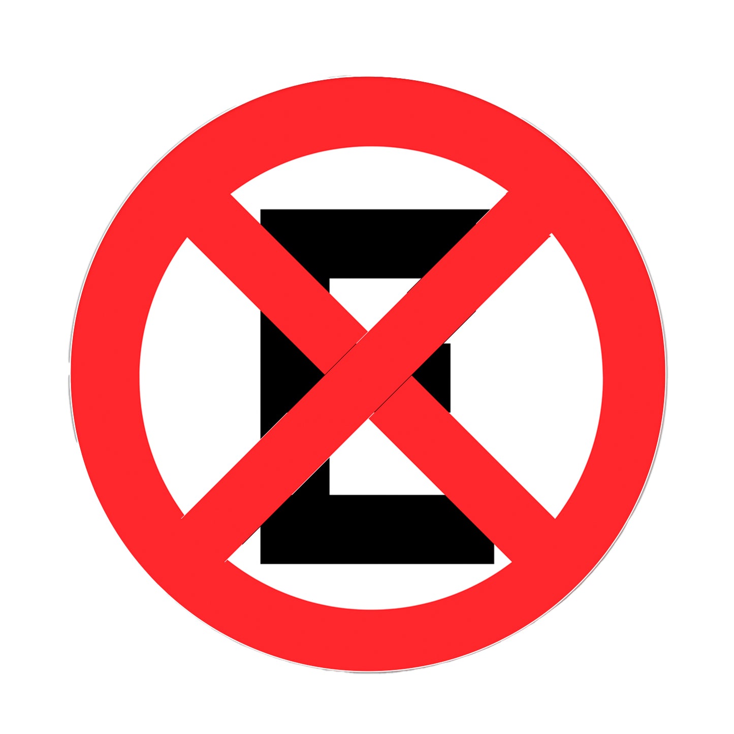 Señal No Esta/Det 0.5X0.5 Alum Gip