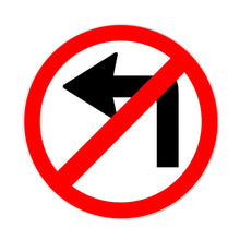 Señal No Vir Izq 0.5X0.5 Alum. Gip