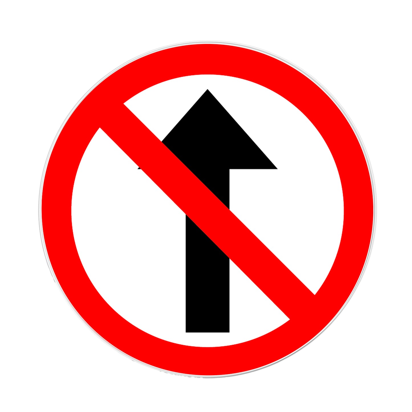 Señal No Entrar 0.5X0.5 Alum. Gip