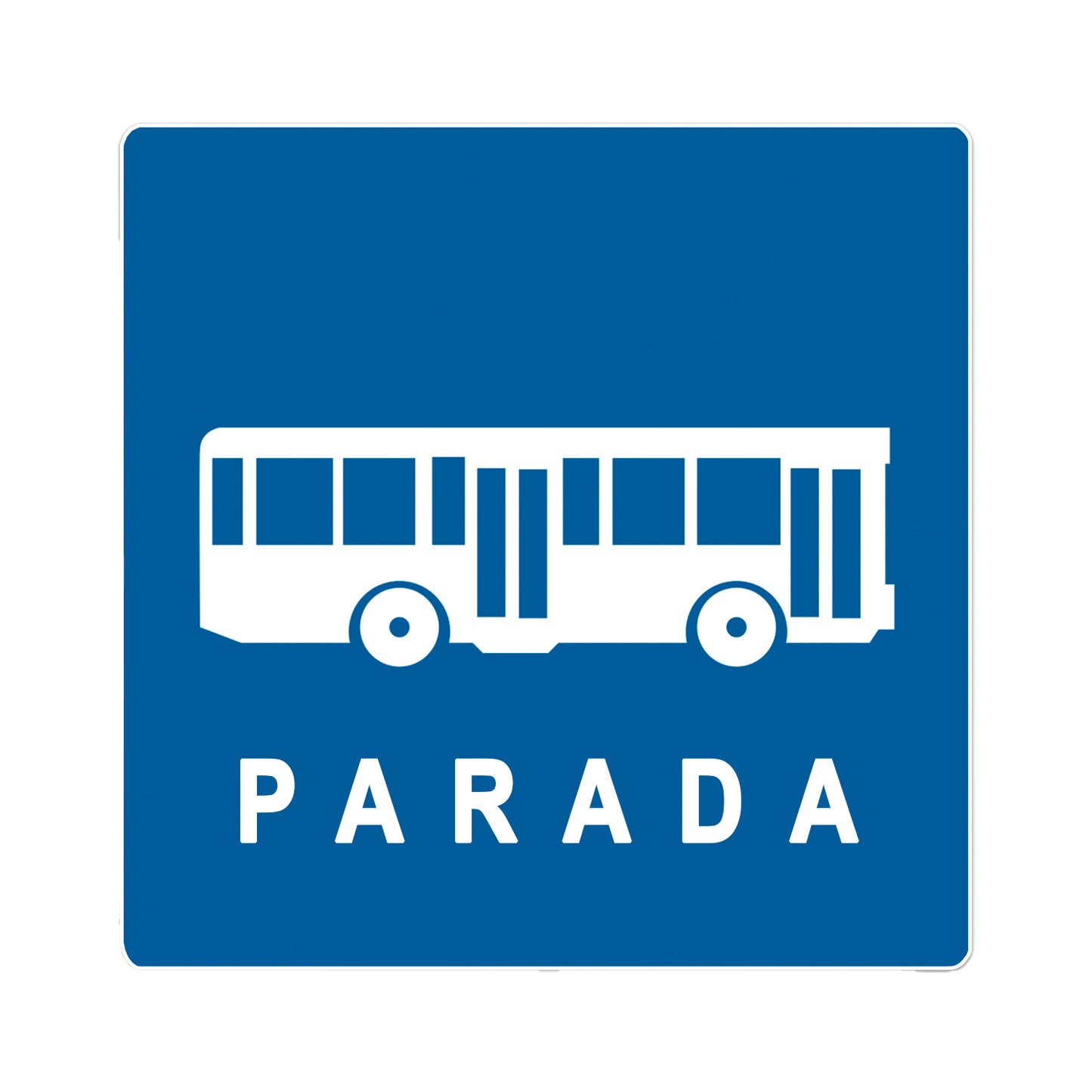 Señal Parada Bus 0.6X0.6 Alum Gip