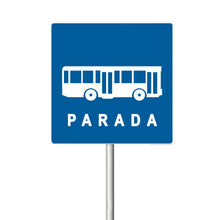 Señal Parada Bus 0.6X0.6 Alum Gip