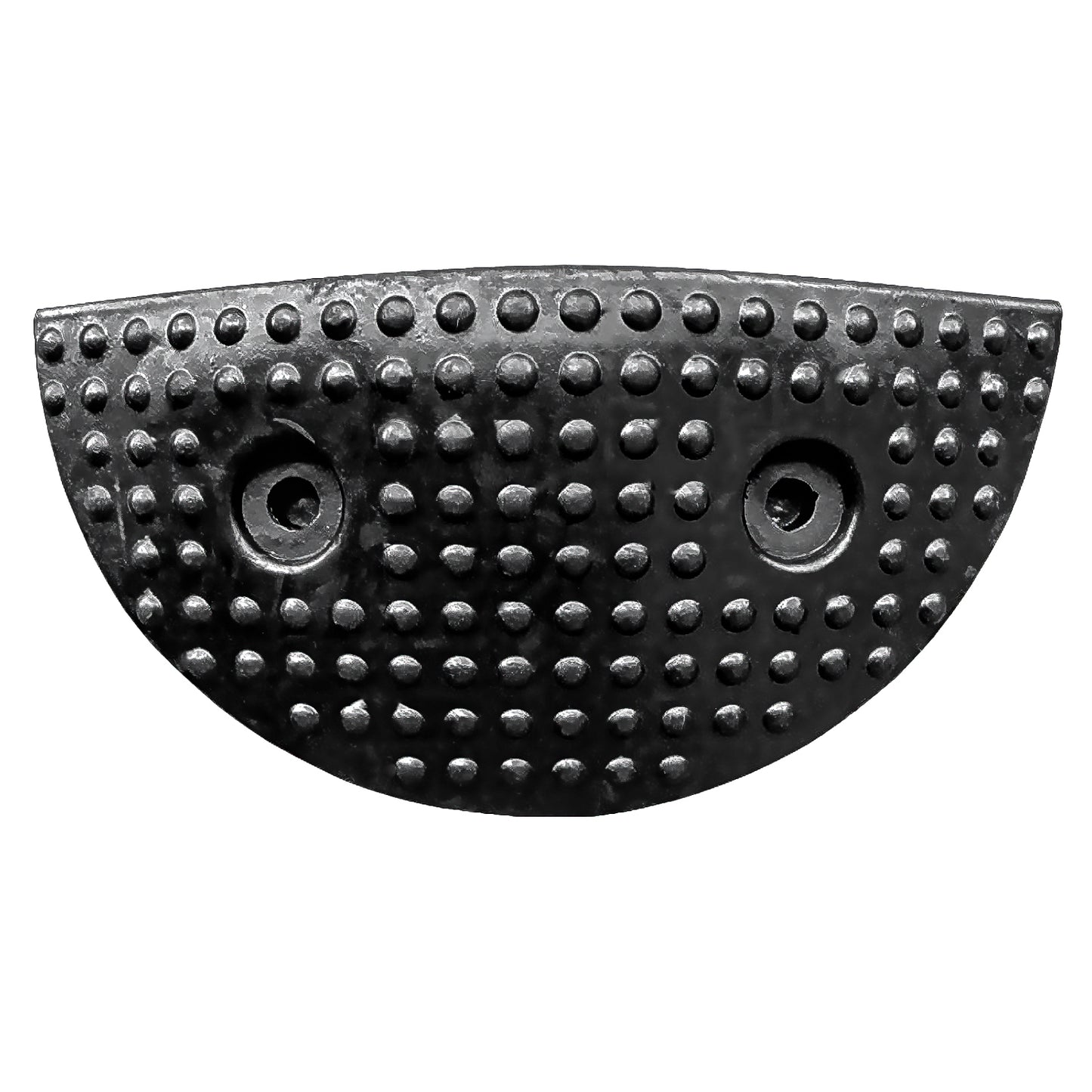 Terminal Lomo Toro Royal Negro vista cenital, fabricado en caucho, con superficie antideslizante y orificios para anclaje