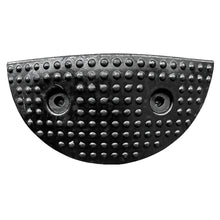 Terminal Lomo Toro Royal Negro vista cenital, fabricado en caucho, con superficie antideslizante y orificios para anclaje