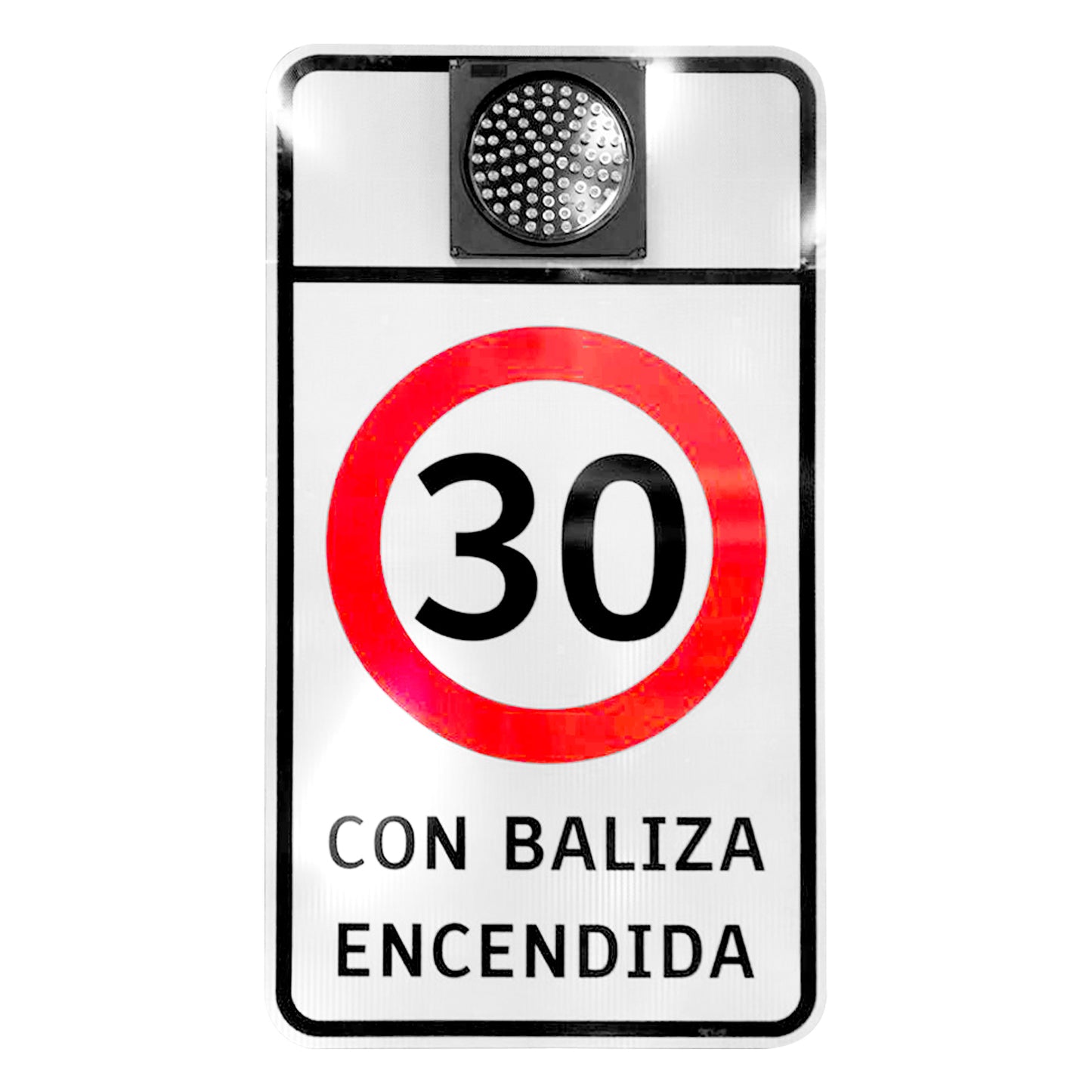 Baliza Escolar 30Km/Hr C/Chapa Temporizy C/Remoto 1