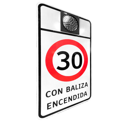 Baliza Escolar 30Km/Hr C/Chapa Temporizy C/Remoto 1