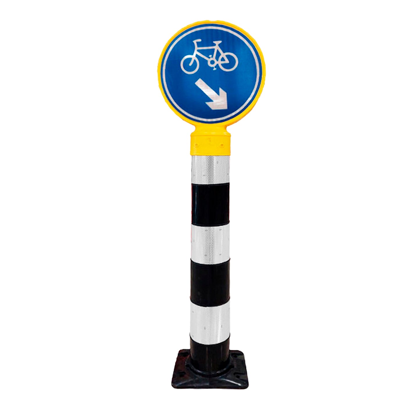 Hito Flexible Ciclovia 16Cm Neg C/Cint Blanc