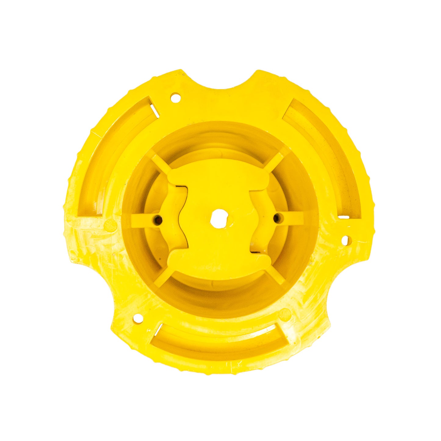 Base del adaptador amarillo para fijación de hito en canalizador oruga