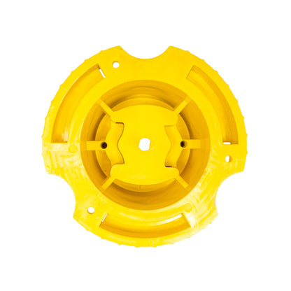 Base del adaptador amarillo para fijación de hito en canalizador oruga