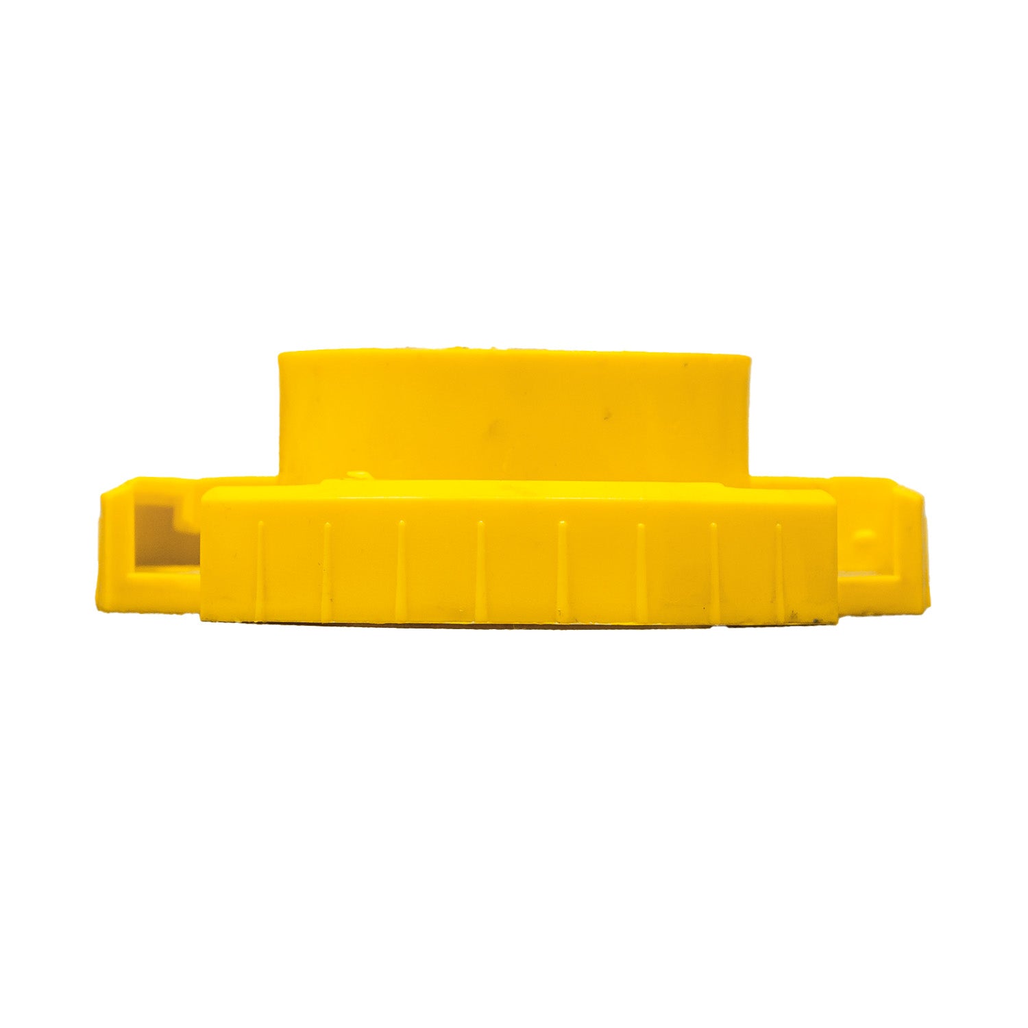 Adaptador plástico amarillo para hito 75 cm PU vista lateral