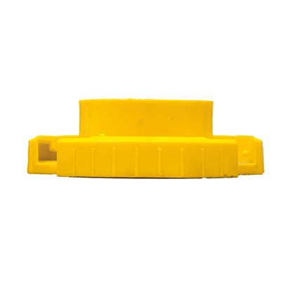 Adaptador plástico amarillo para hito 75 cm PU vista lateral