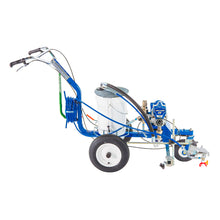 LineLazer ES 500 Graco trazador de líneas a batería para demarcación vial y estacionamientos en Chile - Vista Costado lateral, con todos sus accesorios