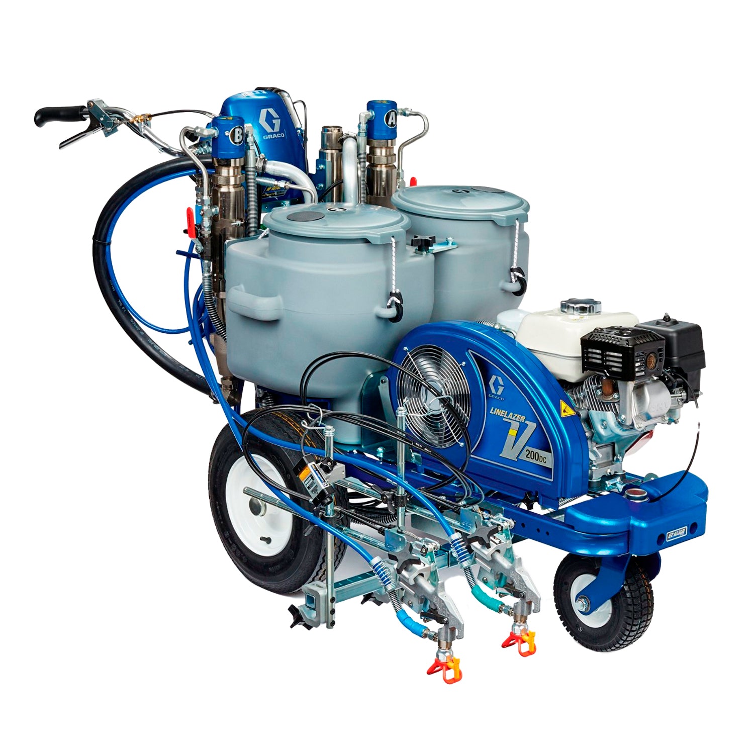 LineLazer V 200DC Graco máquina de demarcación vial doble color disponible en Chile con soporte técnico Lorenzini