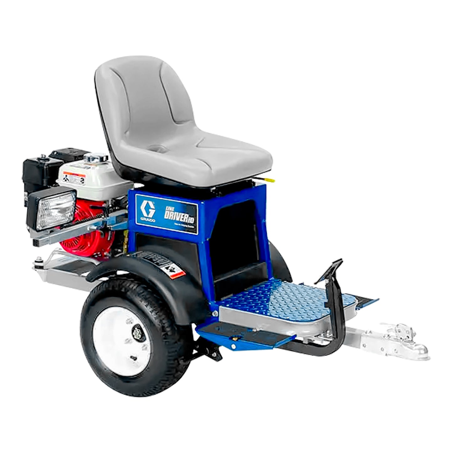 Carro LineDriver Graco con motor Honda GX 160cc para demarcación vial, sistema con operador a bordo disponible en Chile con soporte Lorenzini