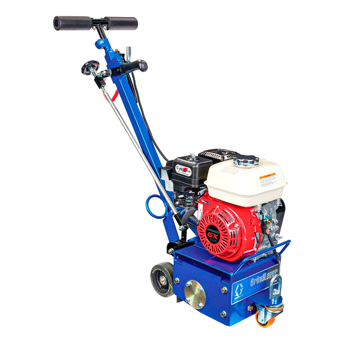 Escarificador GrindLazer Standard DC87 G Graco con motor Honda, equipo profesional para eliminación de marcas viales y preparación de superficies, disponible en Chile con soporte Lorenzini