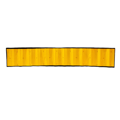 Vista cenital de delineador lateral reflectante amarillo 3M de alta visibilidad