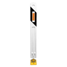 Hito arista abatible blanco negro de 110 cm con cinta reflectante para señalización vial