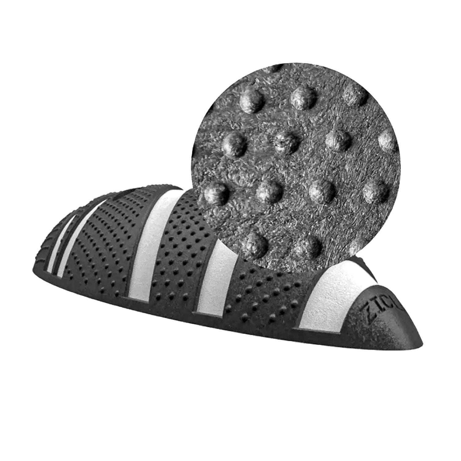 Detalle inferior del canalizador ZEBRA ZERO 13 PRO mostrando puntos de fijación y diseño estructural