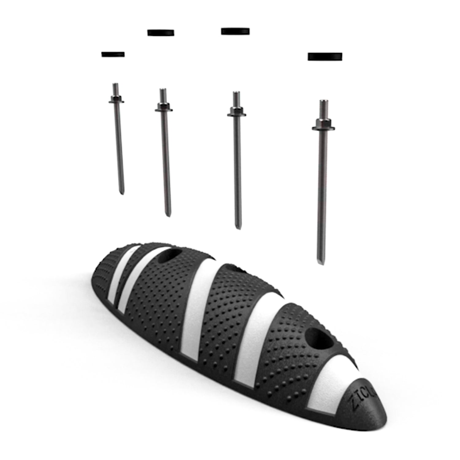 Canalizador ZEBRA ZERO 13 PRO con pernos de anclaje para instalación en pavimento