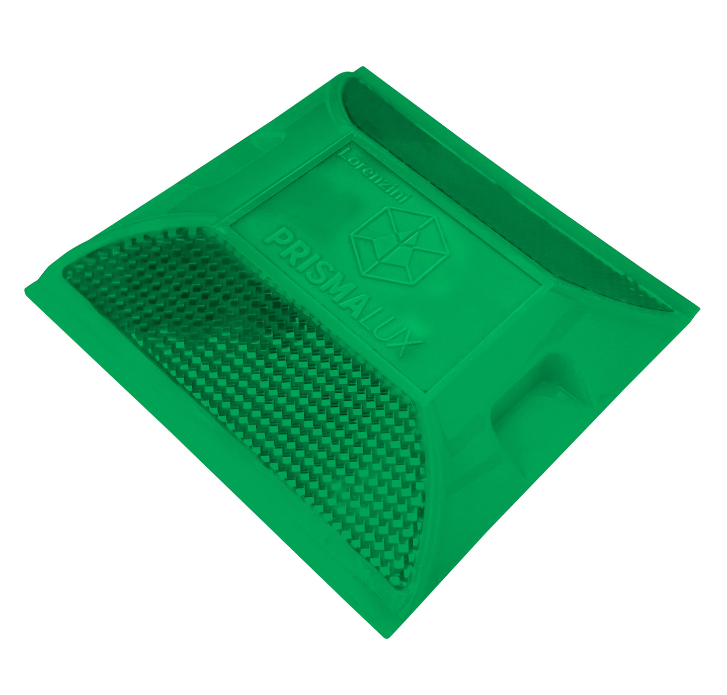 Dispositivo de señalización vial horizontal con cuerpo ABS y lentes PMMA en vista perspectiva