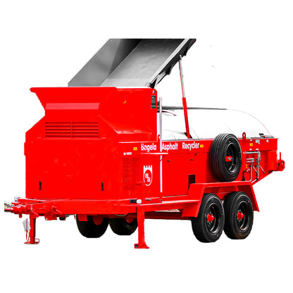 Recicladora de asfalto Bagela BA 10000 equipada para reciclaje RAP y mezcla asfáltica en caliente
