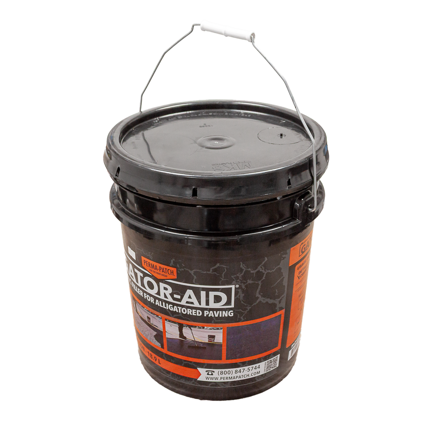 Perma-Patch Gator-Aid® – Relleno en frío para reparación de grietas tipo cocodrilo en pavimento asfáltico 5 galones