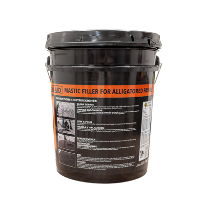 Perma-Patch Gator-Aid® – Relleno en frío para reparación de grietas tipo cocodrilo en pavimento asfáltico 5 galones