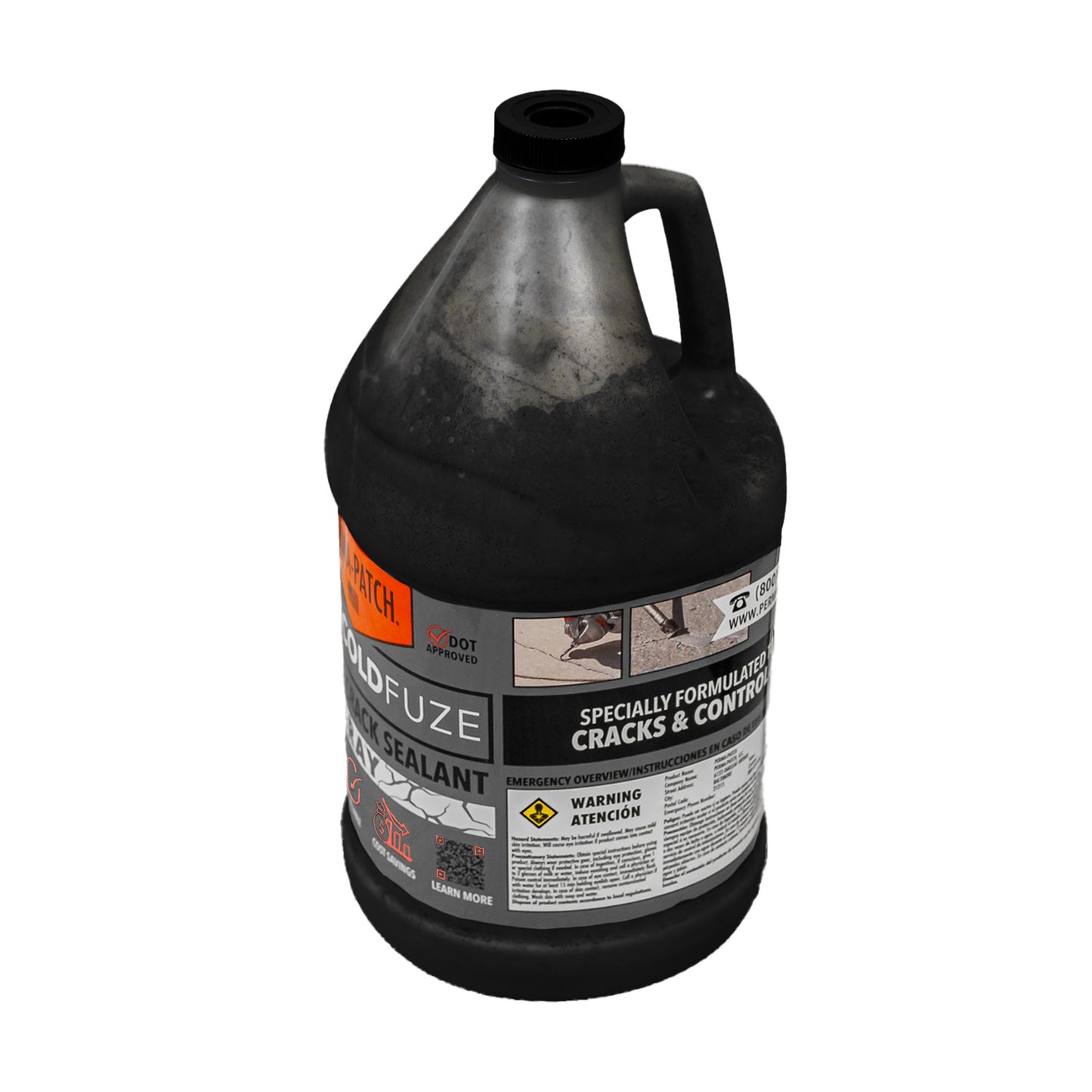 Perma-Patch 6690 ColdFuze Black sellador asfáltico bidón vista en perspectiva
