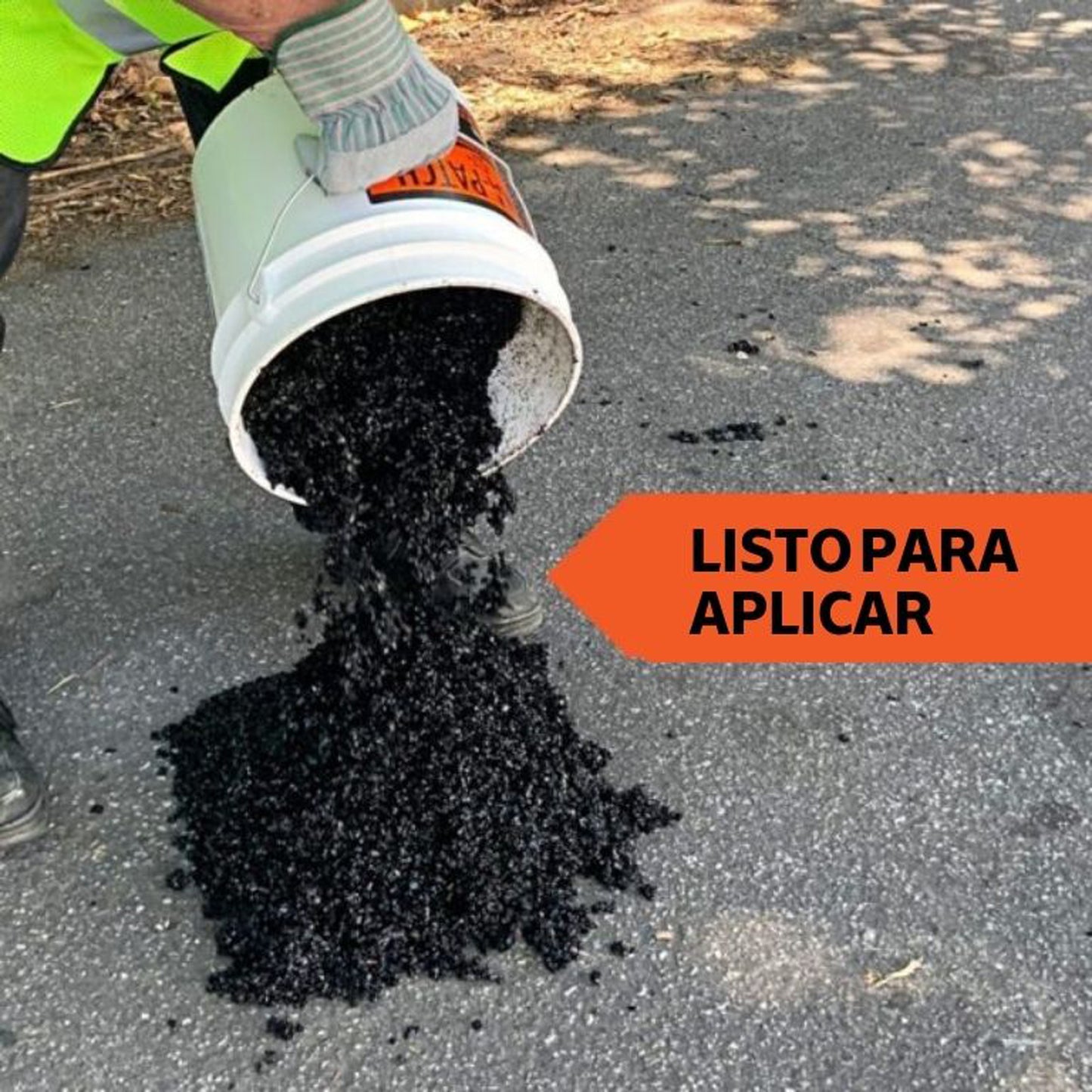 Perma-Patch Quick Set Mix 60 lb – Mezcla asfáltica Grano Fino en frío de fraguado rápido para reparación de pavimentos