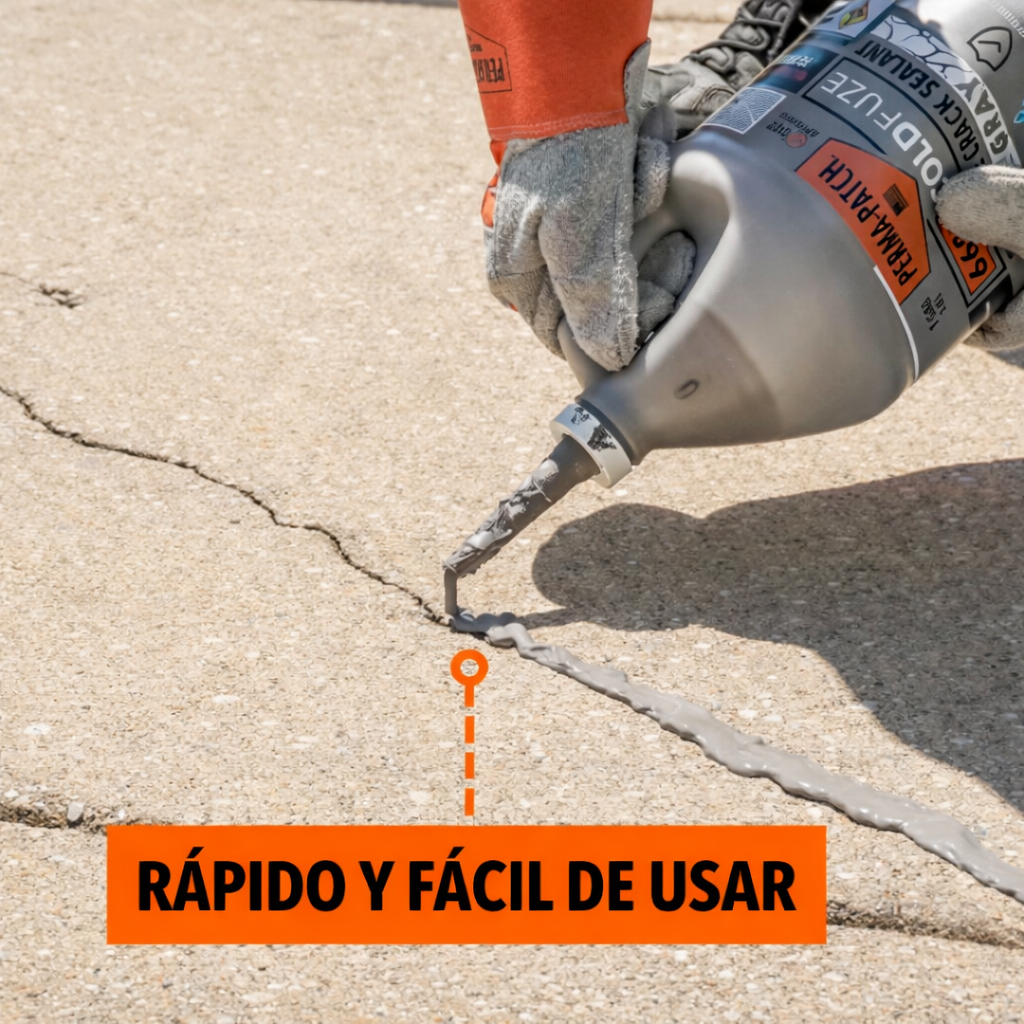 Perma-Patch 6690 ColdFuze Gris – Sellador de grietas en frío para pavimentos asfálticos
