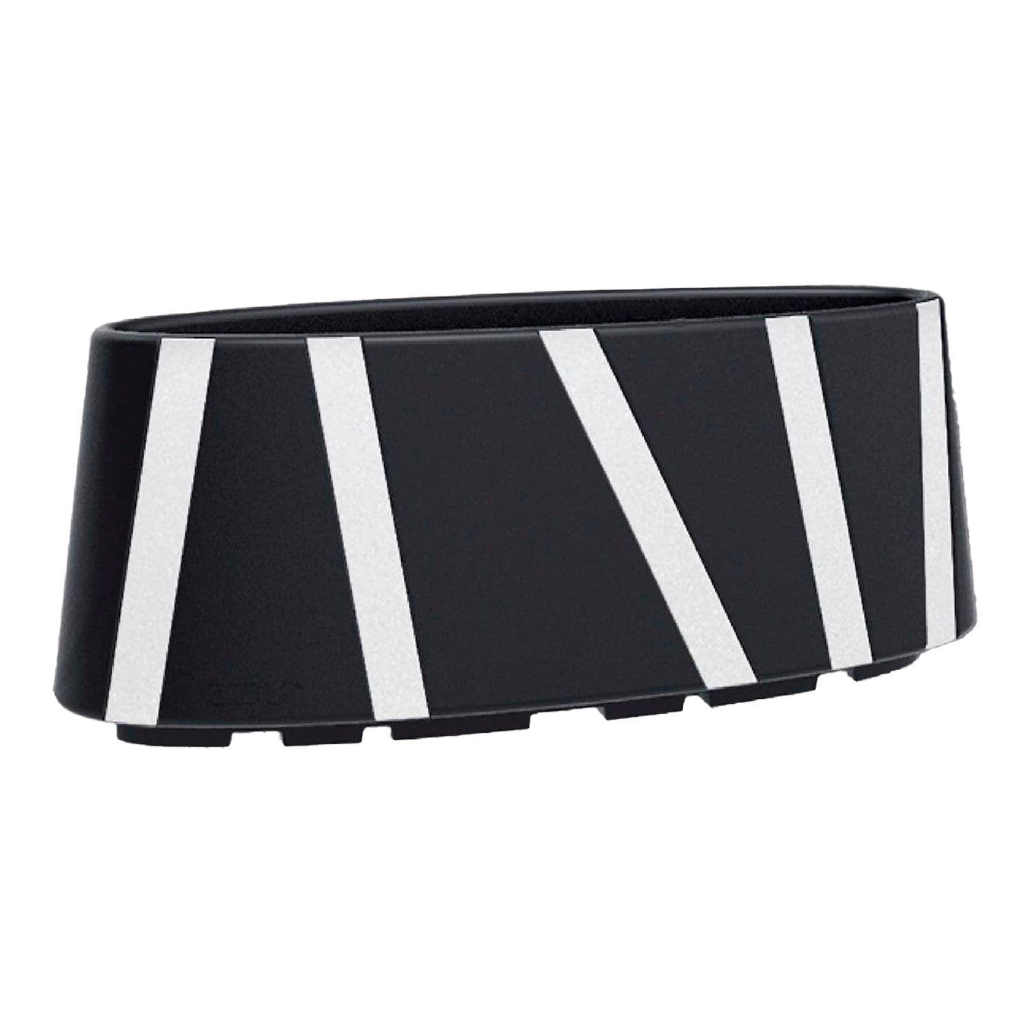 Vista general maceta canalizadora Zicla Zebra 40 color negro con franjas blancas reflectantes
