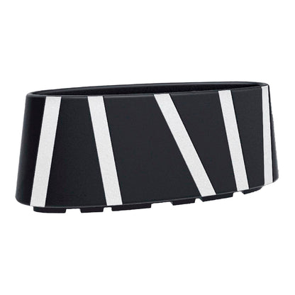 Vista general maceta canalizadora Zicla Zebra 40 color negro con franjas blancas reflectantes