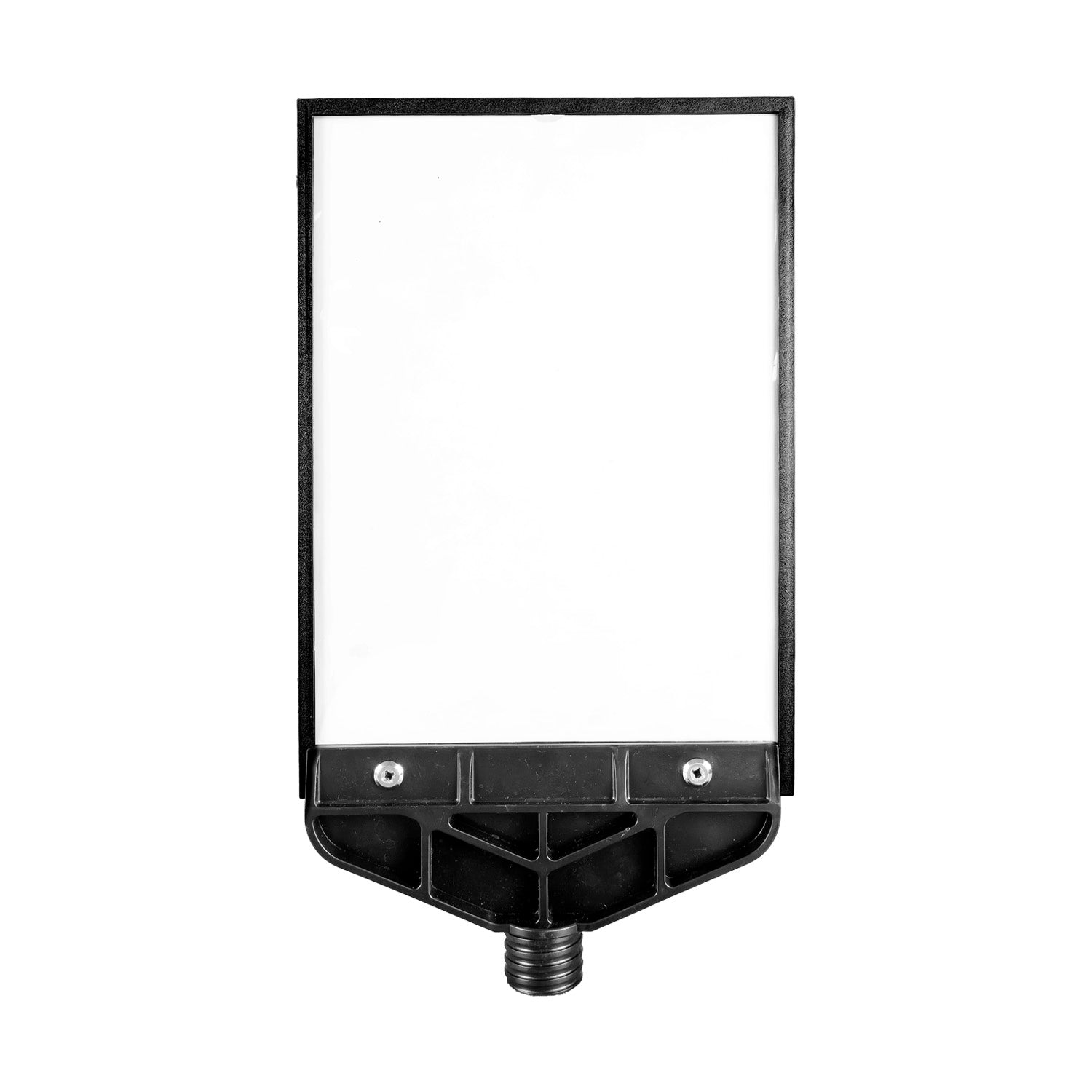 Señal plástica cuadrada HDPE para conos vista frontal 40 x 22,5 cm