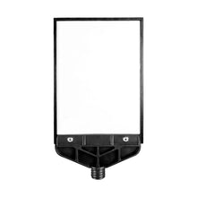 Señal plástica cuadrada HDPE para conos vista frontal 40 x 22,5 cm