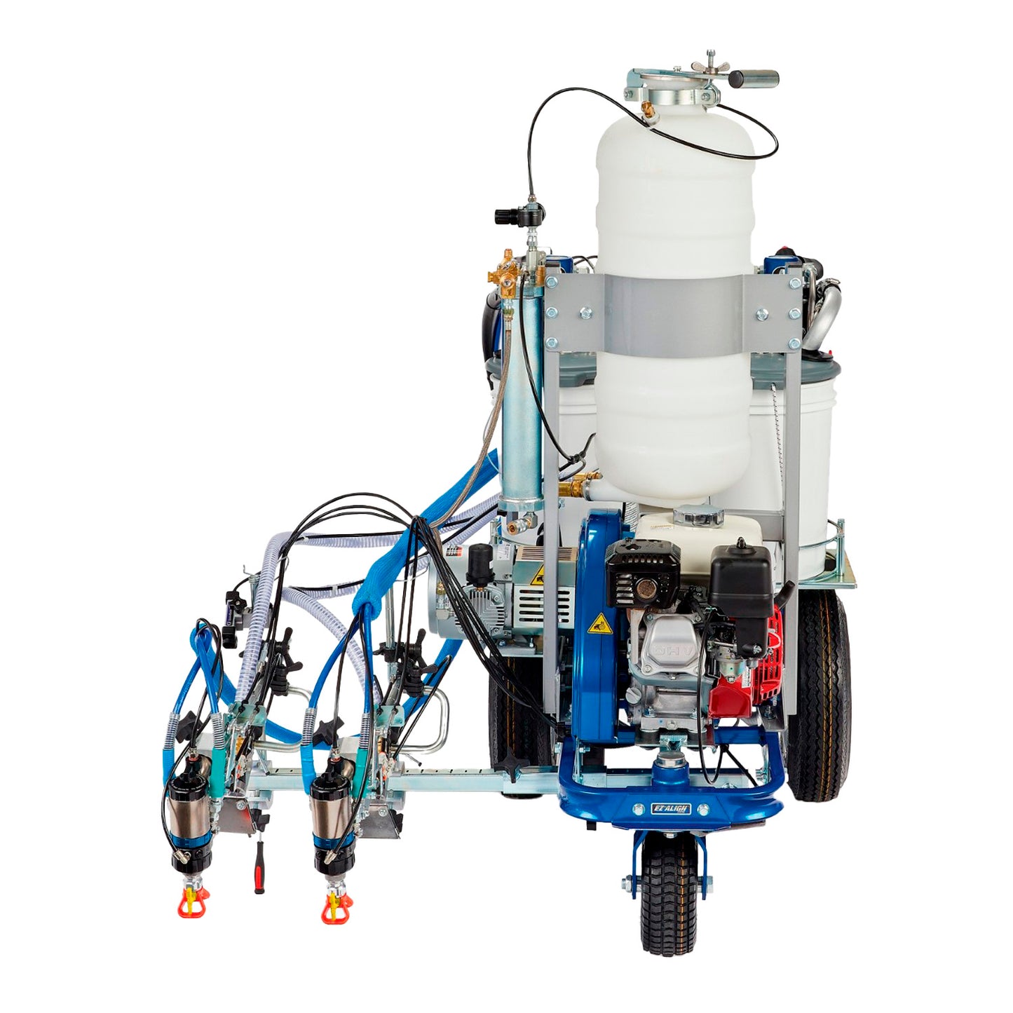 Vista frontal de máquina Graco LineLazer V 200MMA Fusion 2P 1:1 para señalización vial profesional