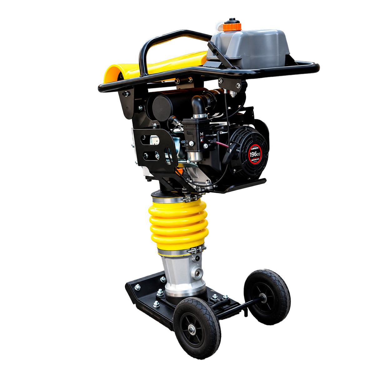 Apisonador compactador Semex LR80 con motor Honda GX160 en vista posterior