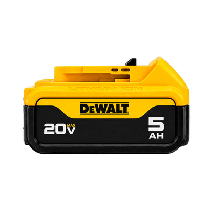 Batería DEWALT de 20V MAX y 5 Ah incluida como batería adicional en el kit DCD7781D2-B2