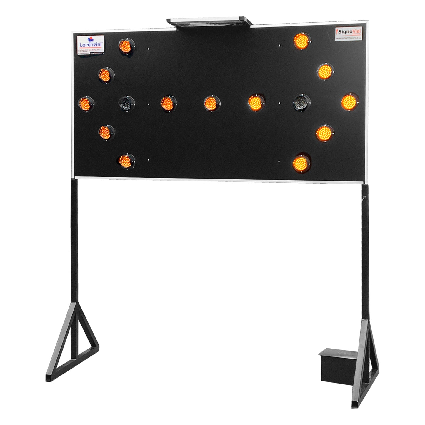 Flecha Led Estatica 244X122Cm 15 Luces 2 Patas Mod Flest002